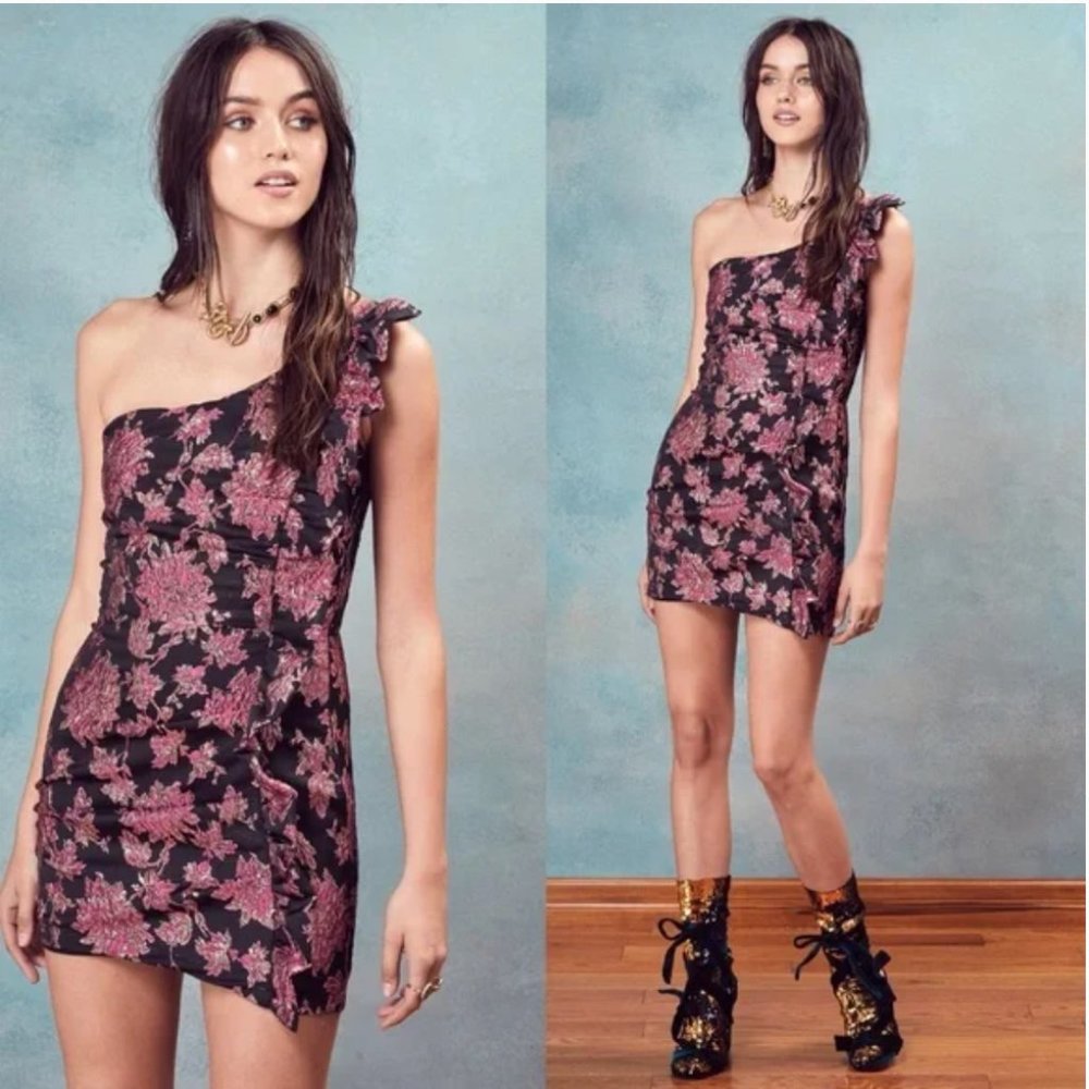 For Love & Lemons Luella Jacquard Mini Dress